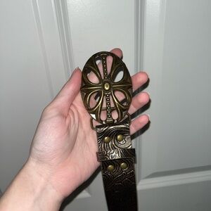 Ornate Bronze Buckle Belt